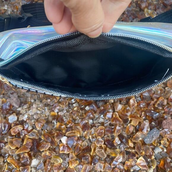 Upcycled Prada Black/Iridescent Fanny Pack/Bum Bag. EUC! - Picture 4 of 6